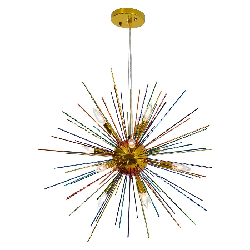Chandeliers for High Ceilings to Fill Vertical SpaceChandeliers for High Ceilings to Fill Vertical SpaceVan Teal 636050 Sun Over Miami Chandelier - Gold