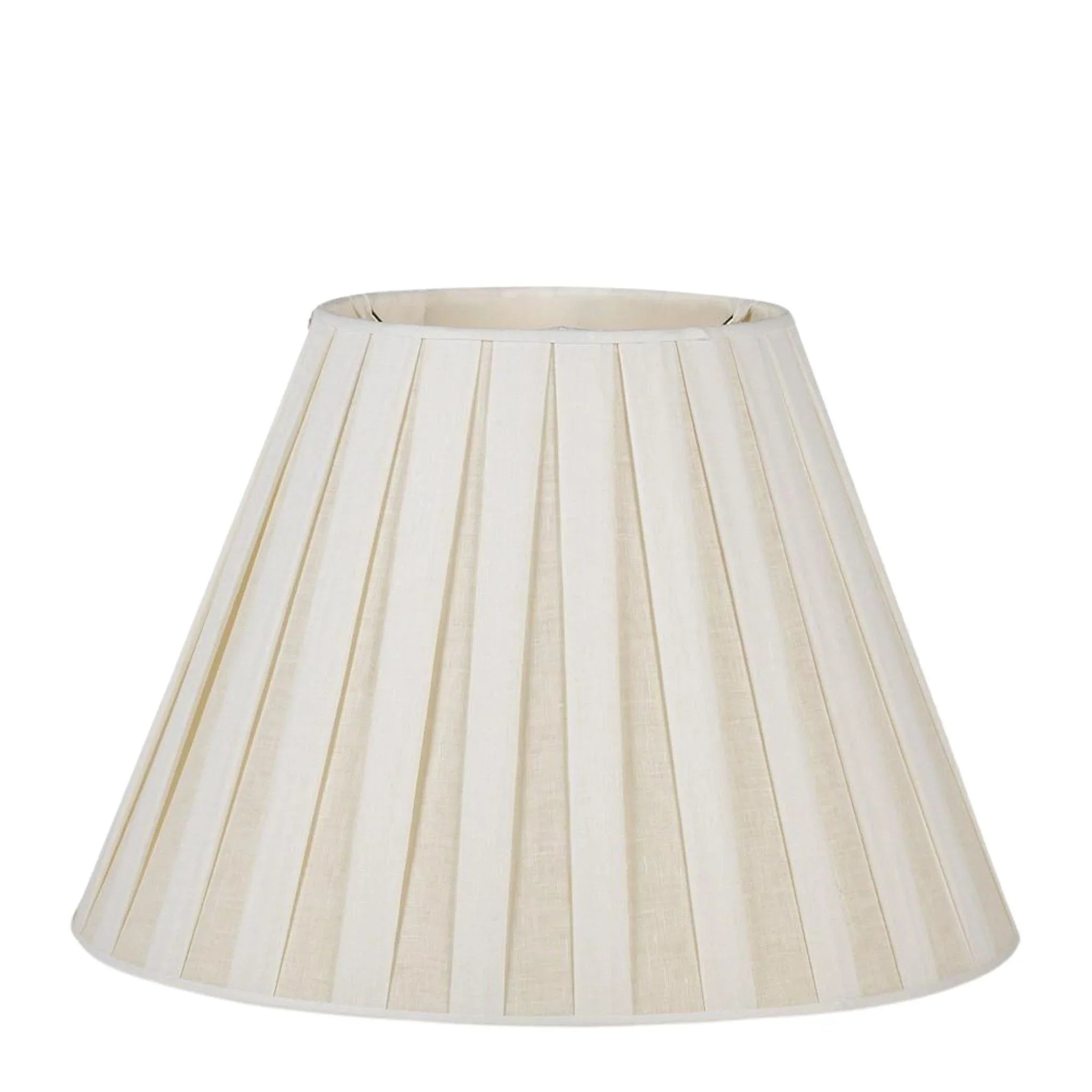 White Box Pleat Linen Lampshade