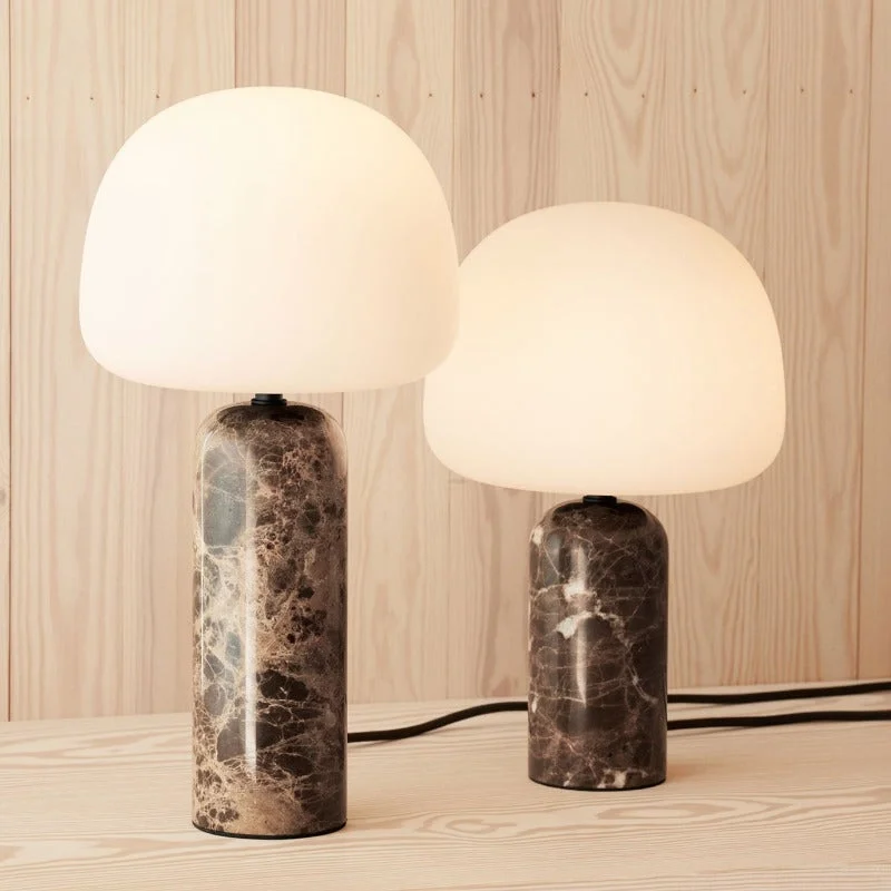 Contemporary Brown Marble Table Lamp