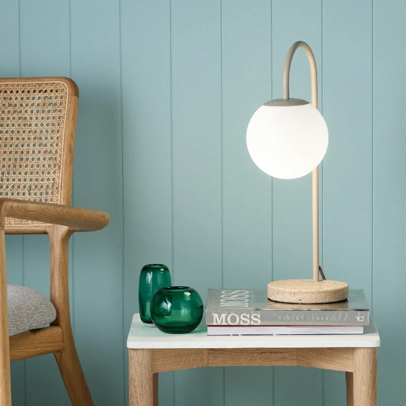 crystal table lamps with dazzling prisms for a glamorous effectContemporary Travertine Table Lamp