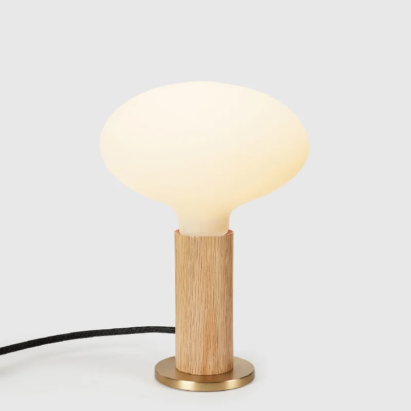 Knuckle Table Lamp in Oak + Oval