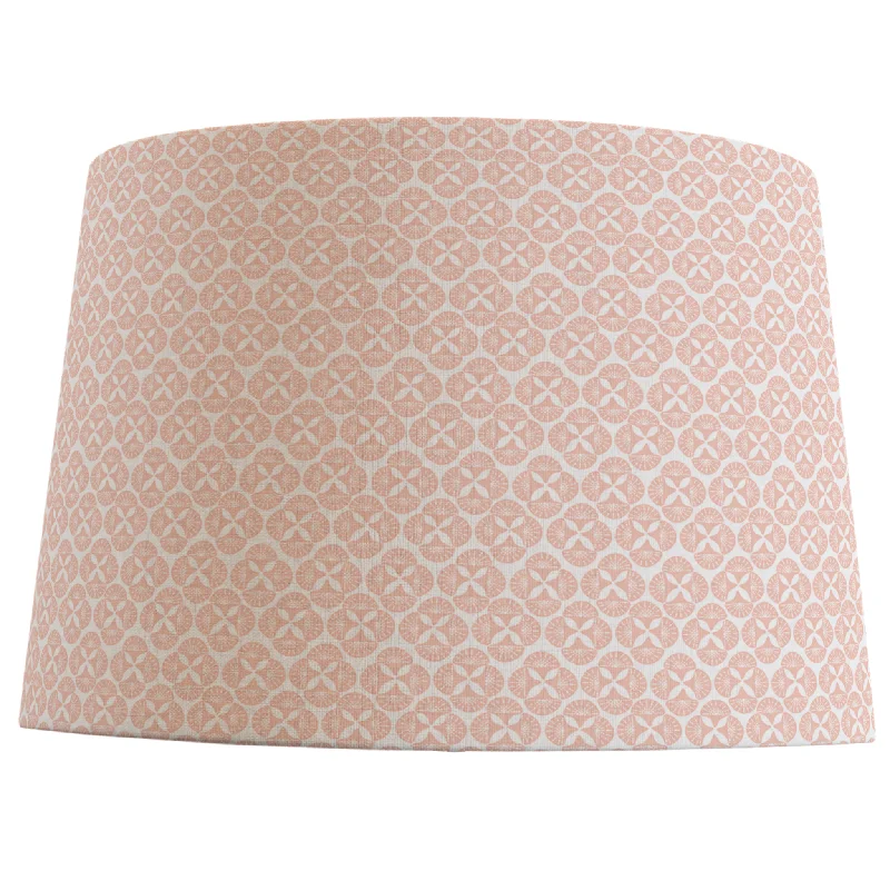 Coral Pink Coastal Patterned Lampshade in Sea Star