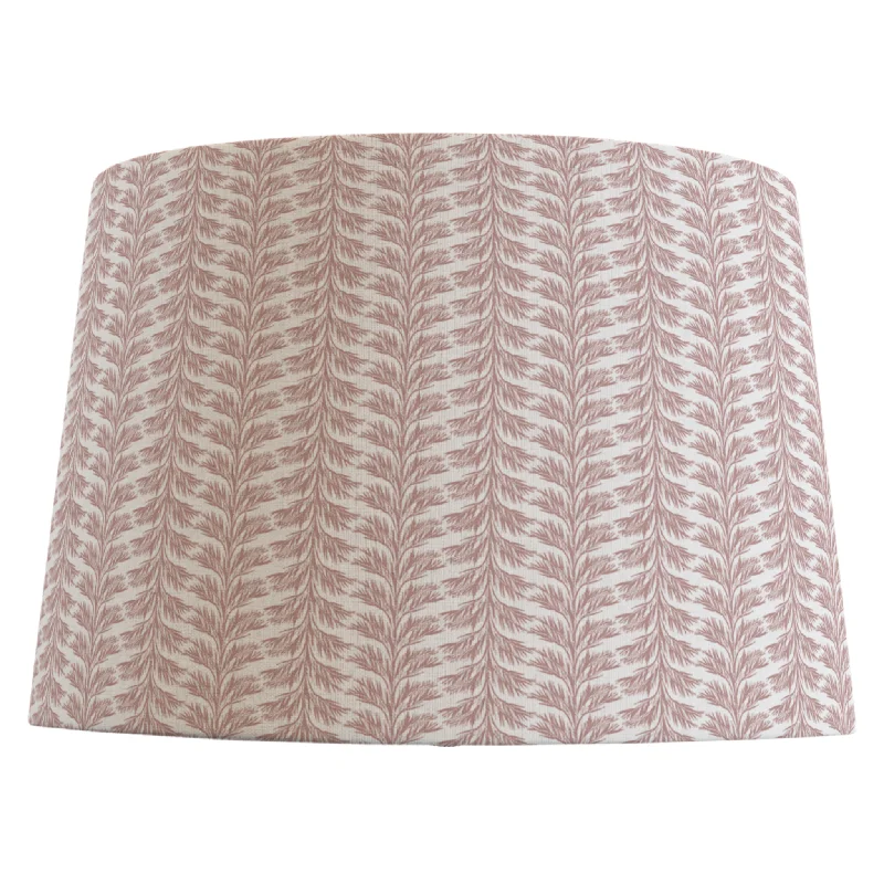 Pink Palm Leaves Patterned Lampshade in Sabal Stripe