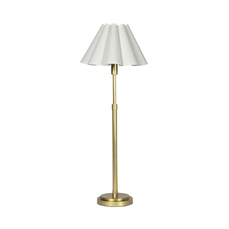 Polly Buffet Lamp With White Scalloped Shade