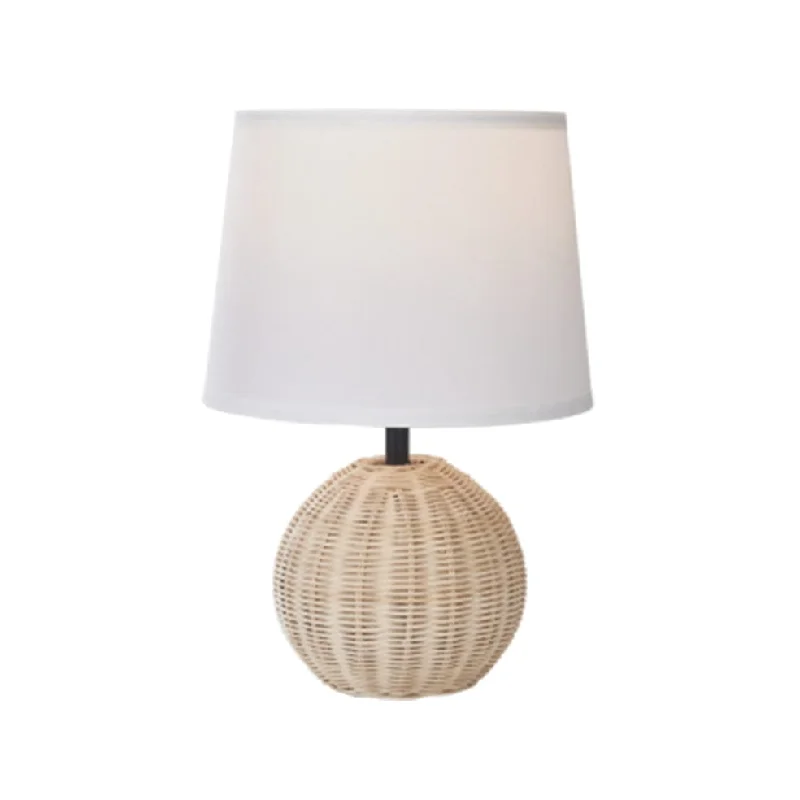 Sancho Rattan Table Lamp Natural | White