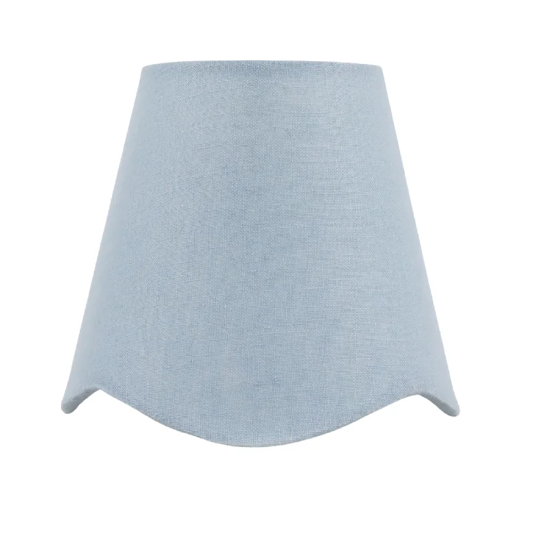 Scalloped Linen Chandelier Shade