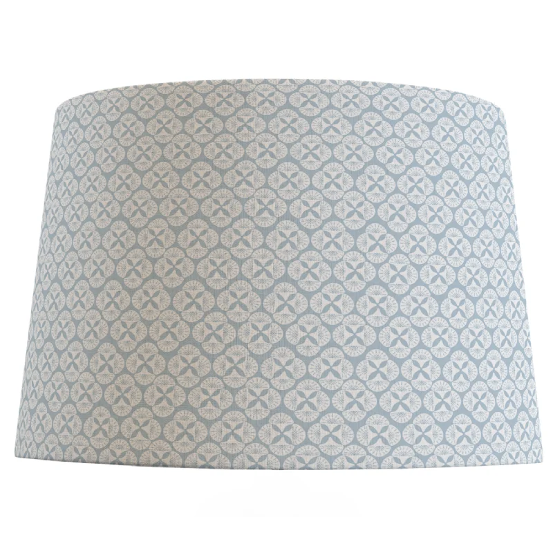 Sky Blue Patterned Lampshade in Sea Star