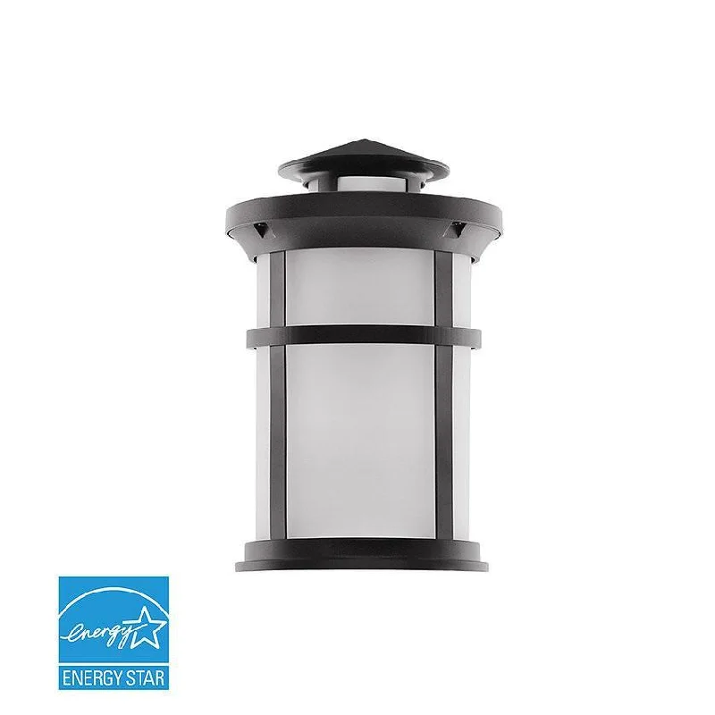 11.5W Outdoor LED Wall Lantern - Oil Rubbed Bronze Aluminum Die Cast & Frosted Glass Lens - 1050 Lm