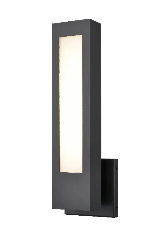 Amster LED Outdoor 2-Light Wall Lamp - Powder Coated Black - Opal Glass - 12W Integrated LED Module - 1,050lm - 3000K Warm White