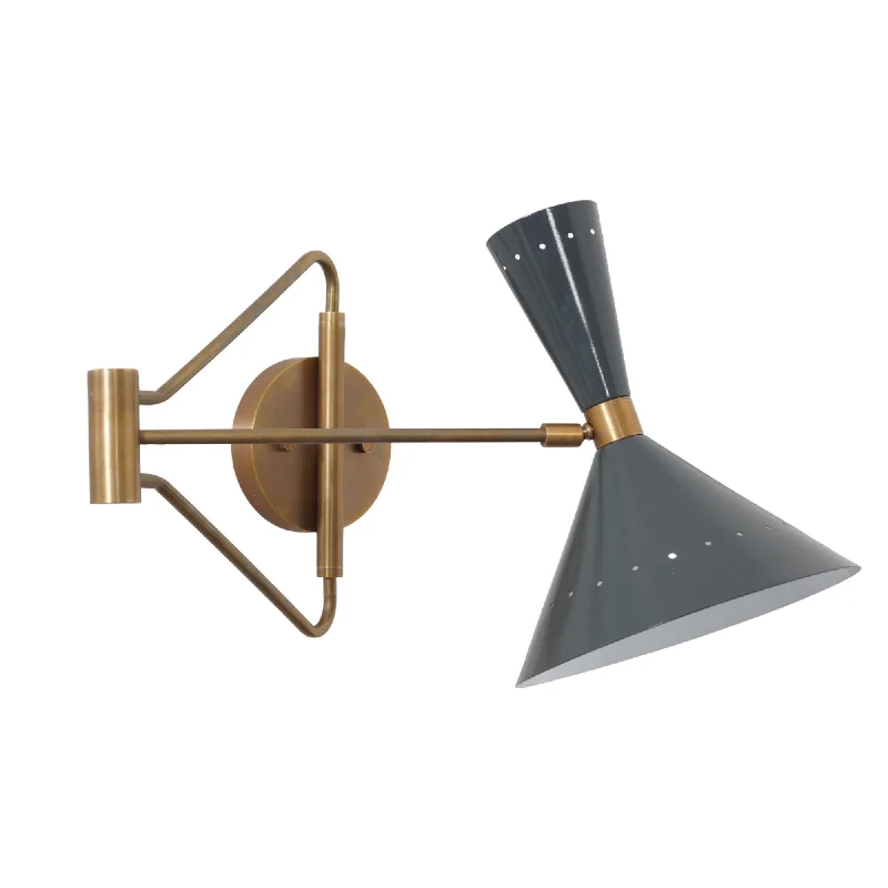 Articulating Adjustable Brass Arm wall lamp