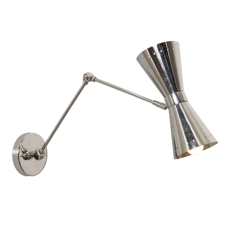 Articulating Adjustable Brass Arm wall lamp