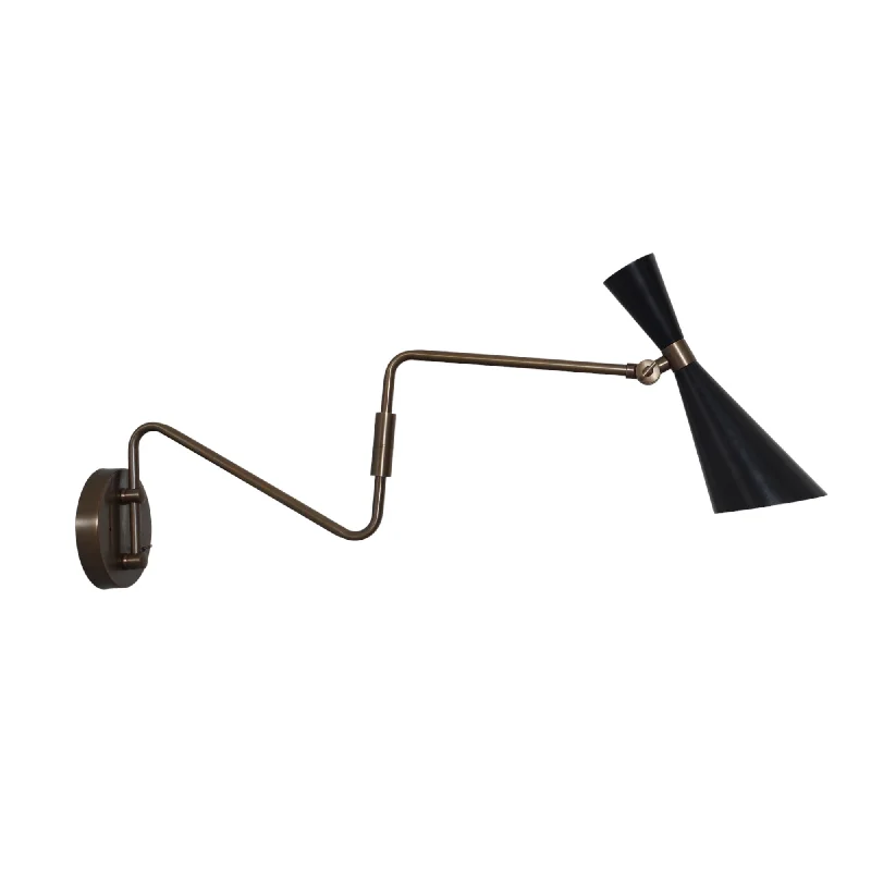 Articulating Adjustable Brass Arm wall lamp