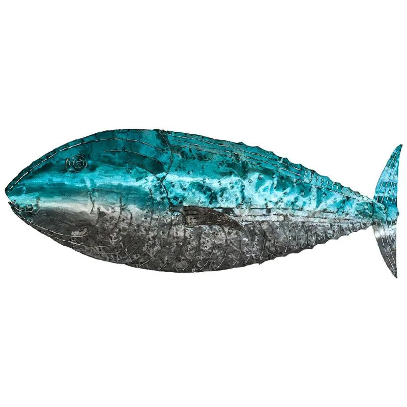 modern minimalist wall lamps for contemporary living roomsOceanic Serenity: Blue Silver Fish Wall Light