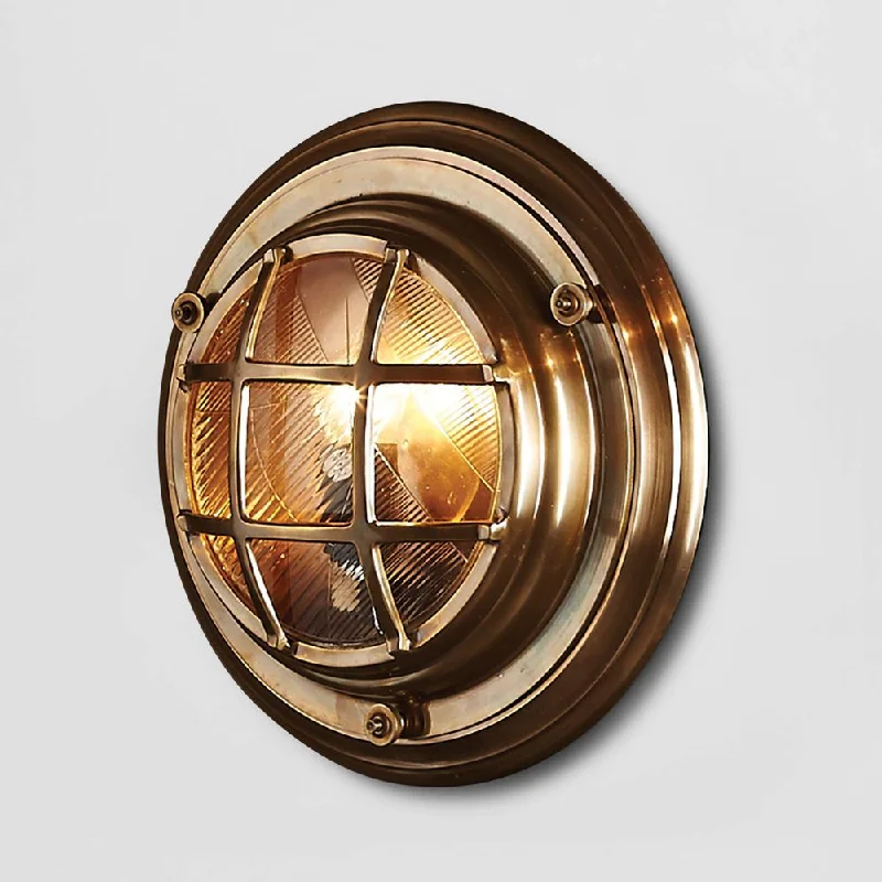 Jervis Porthole Wall Light Brass