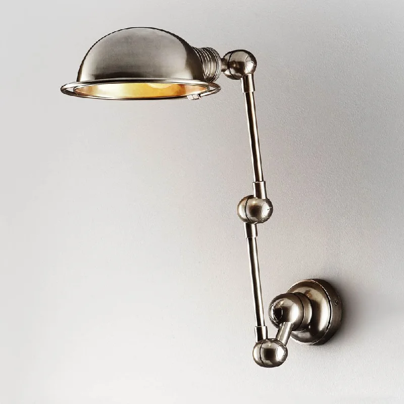 Lincoln Swing Arm Sconce Silver