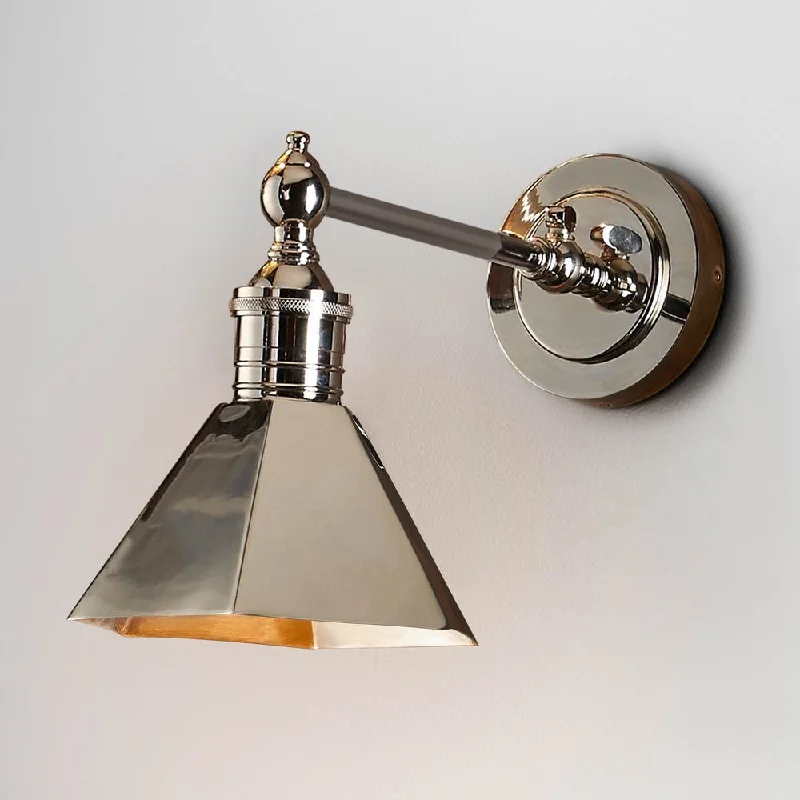 Mayfair Sconce W/Shade Shiny Nickel