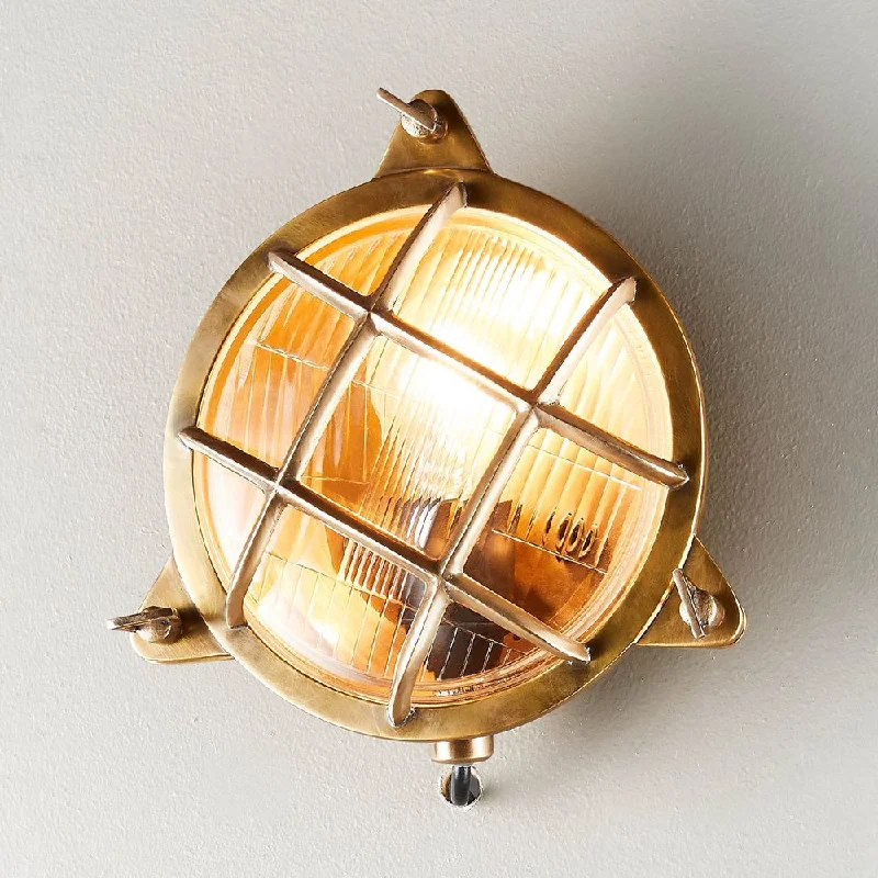 Palmerston Wall Lamp Outdoor in Brass