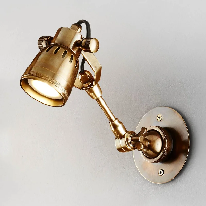 Seattle Long Arm Wall Light Brass