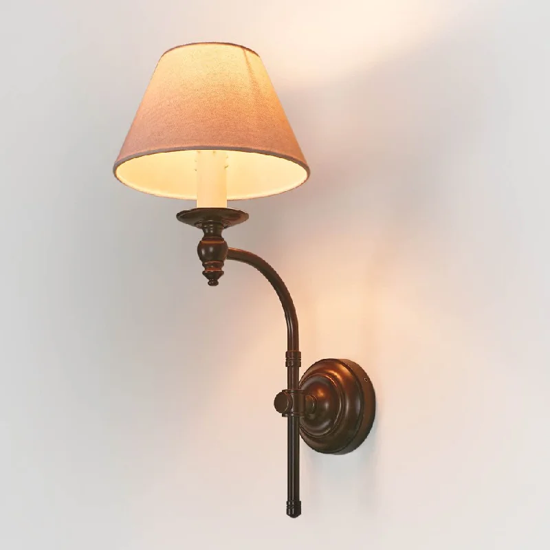 Soho Curved Sconce Base Bronze