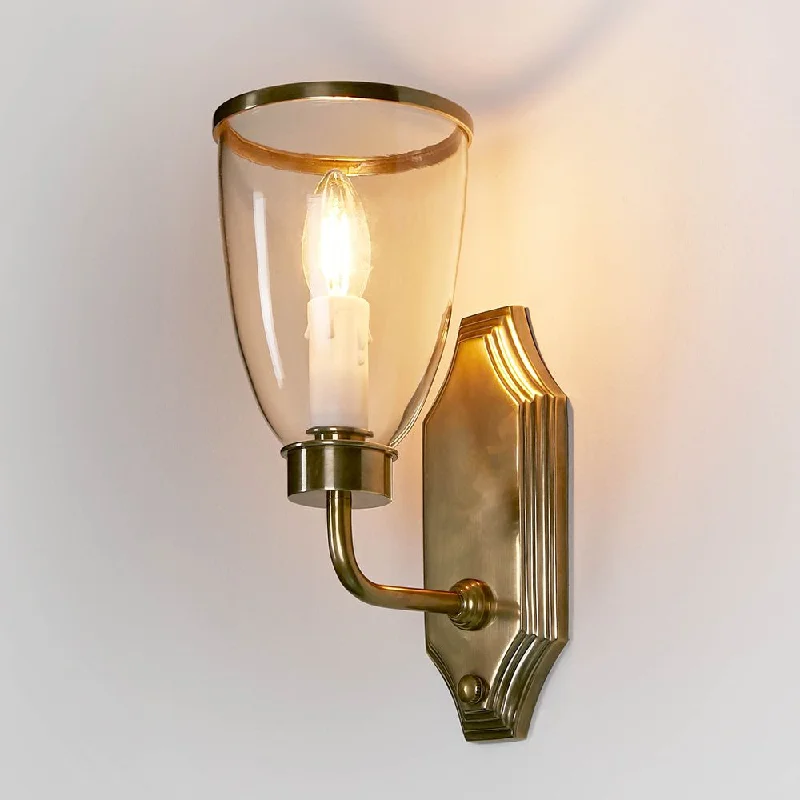 Westbrook Sconce Brass W/Glass Shade