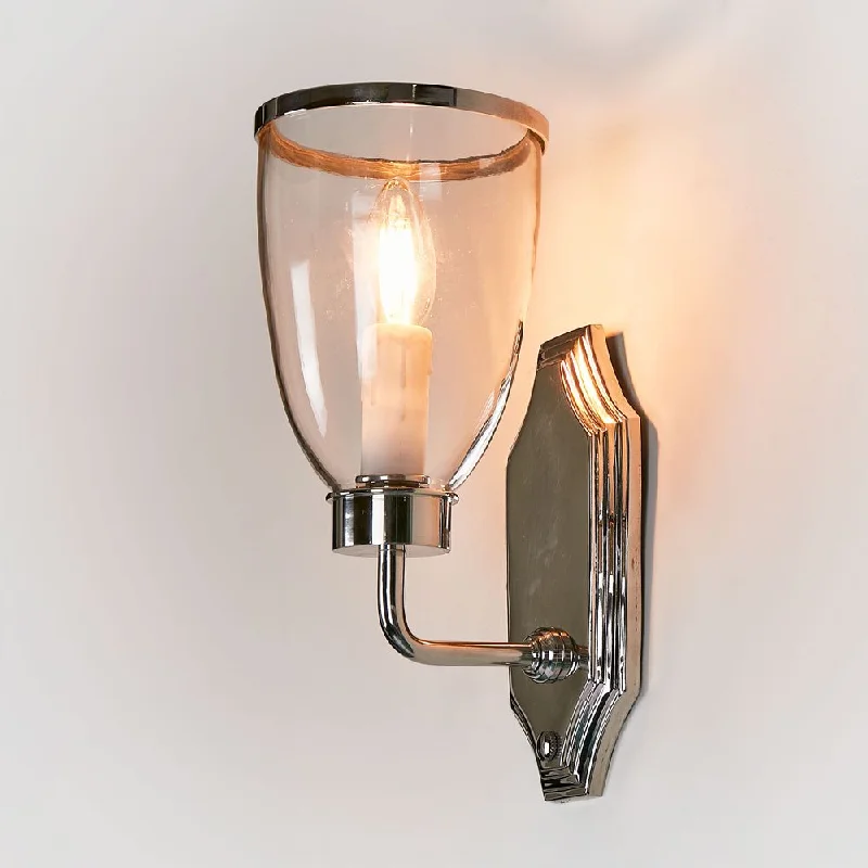 Westbrook Sconce Nickel W/Glass Shade