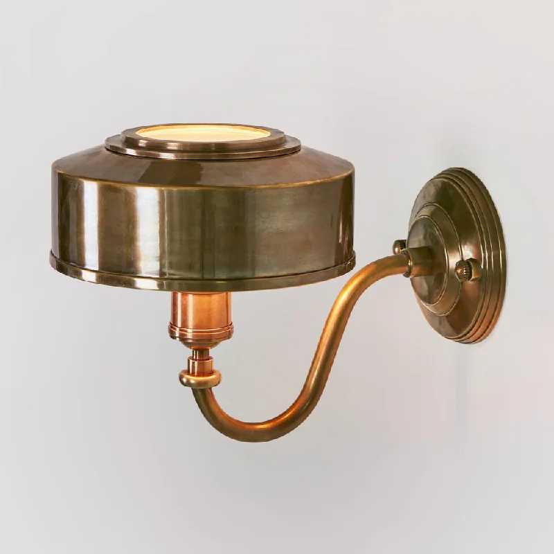 gothic style wall lamps with dark finishes for a mysterious libraryGadsby Wall Light Antique Brass