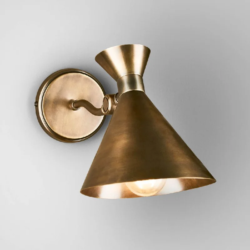 rustic farmhouse wall lamps with wooden accents for cozy bedroomsLawson wall lamp in lantern brass