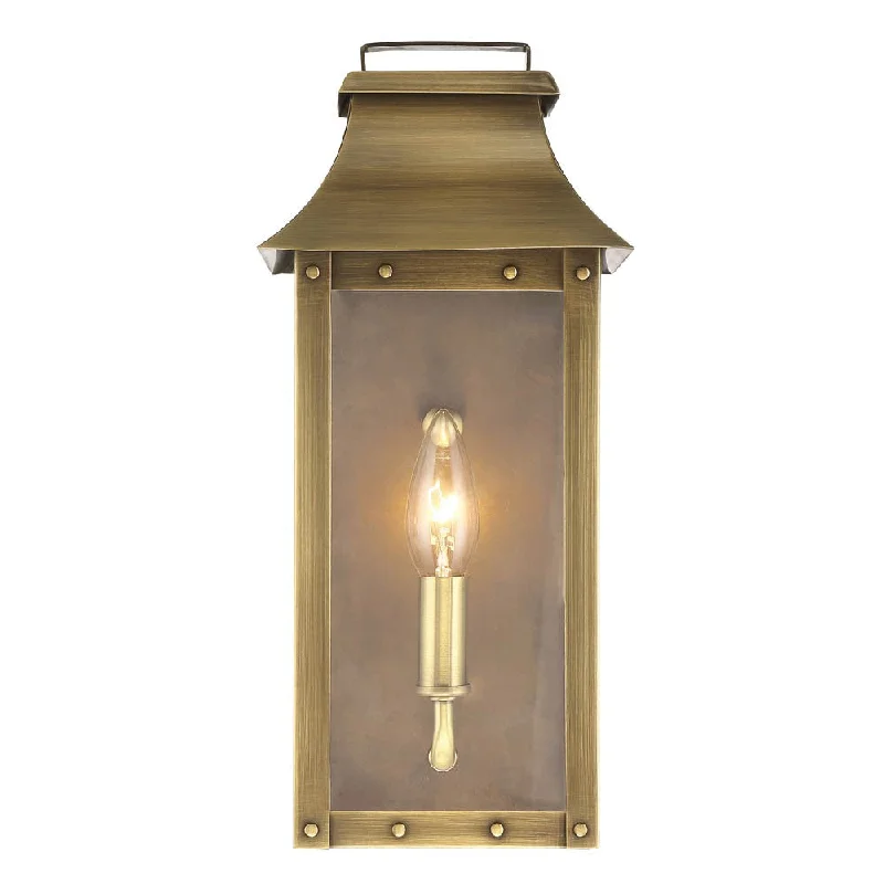 Manchester 1-Light Aged Brass Pocket Wall Light By Homeroots