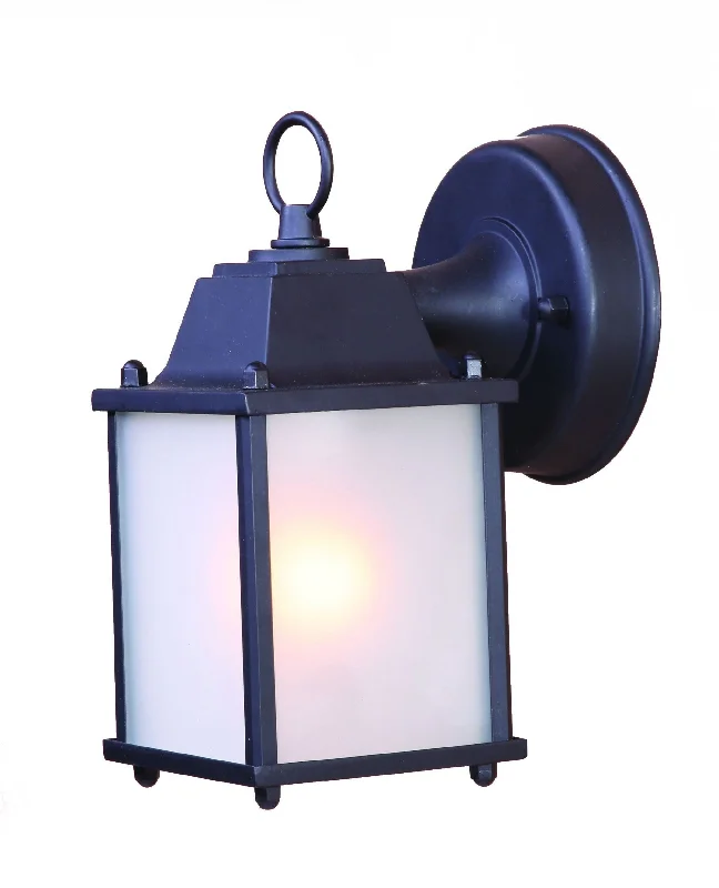 Matte Black Hanging Frosted Glass Lantern Wall Light By Homeroots