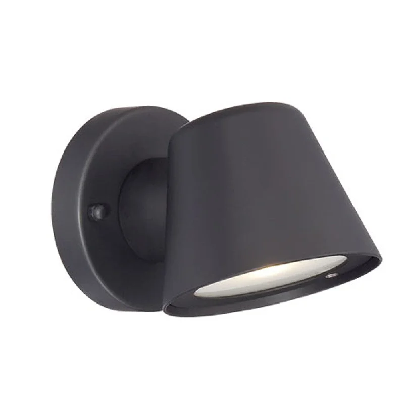 Matte Black LED Short Cone Wall Light By Homeroots