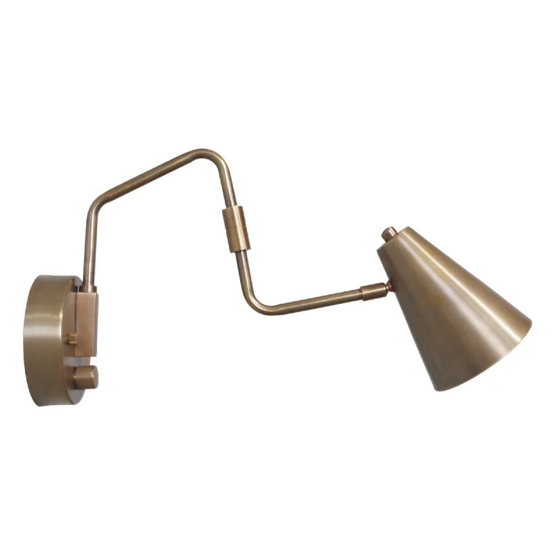 Mini Novel Brass Swing Arm Wall Lamp