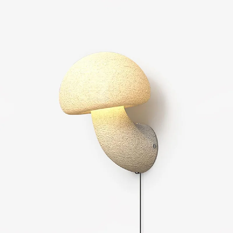 Mushroom Resin Plug-in Wall Lamp