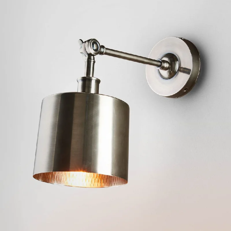 Portofino wall lamp in antique silver