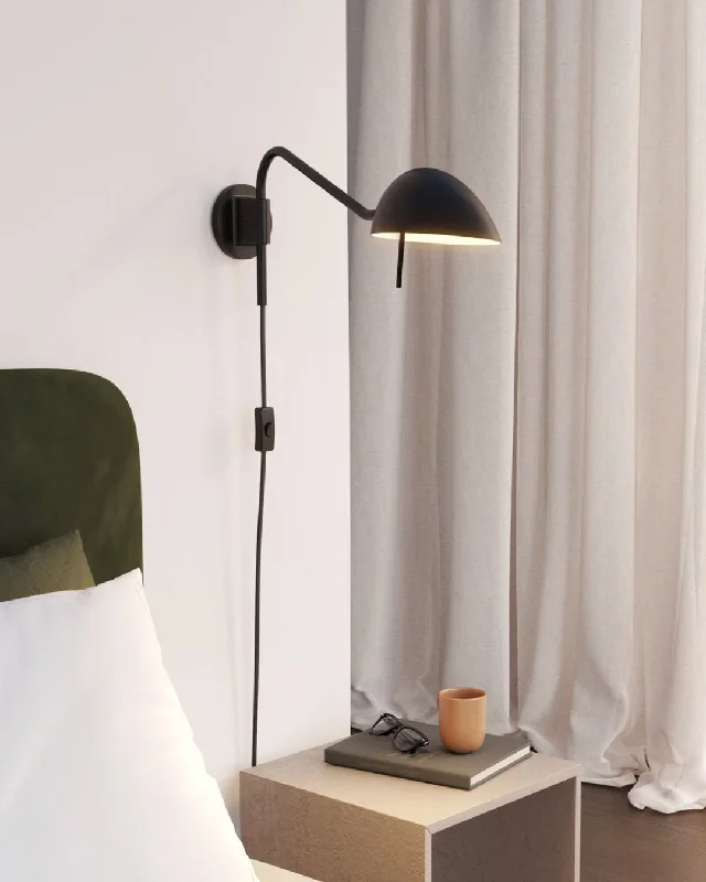 art deco wall lamps with geometric patterns for a retro - inspired bathroomSerge Plug-In