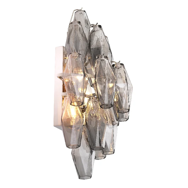 art deco wall lamps with geometric patterns for a retro - inspired bathroomWall Lamp Benini